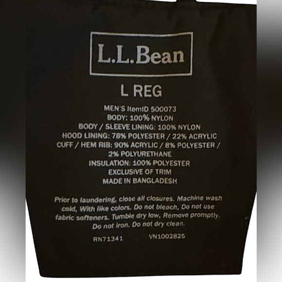 L.L. Bean Olive Green 3 Season Jacket - Picture 3 of 3